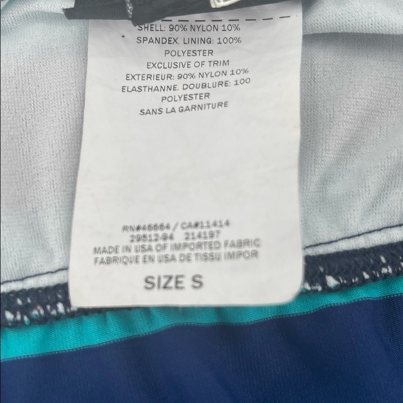 A Pea In The Pod Green and Navy Blue Stripped Halter Style Bikini Size Small - Picture 12 of 13